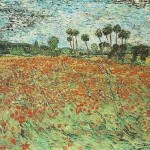 van gogh field with poppies