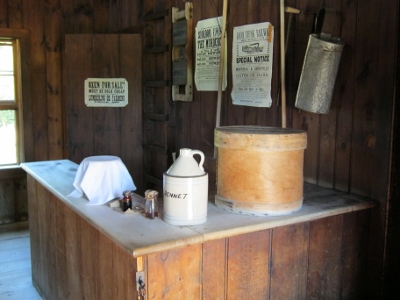 Annatto dye, rennet, a cheese box...all necessary to make Canadian cheddar in the 1860's.