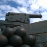 Fort Henry cannons and cannon balls